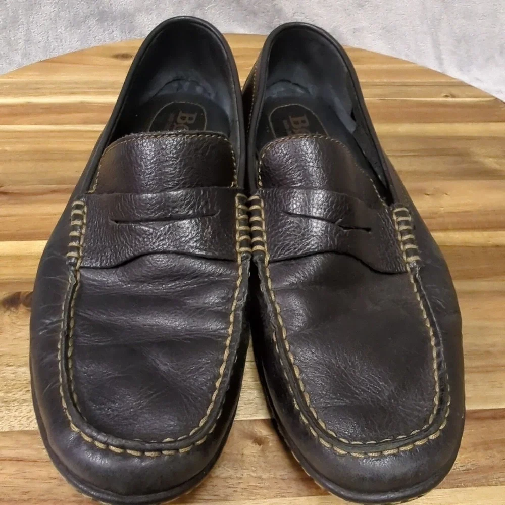 Born Mens Loafers Sizes EU‎ 42.5 US 9.5 Leather Black Comfort Driving Shoes
